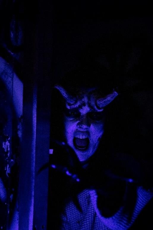 Fantasy creature in blue light